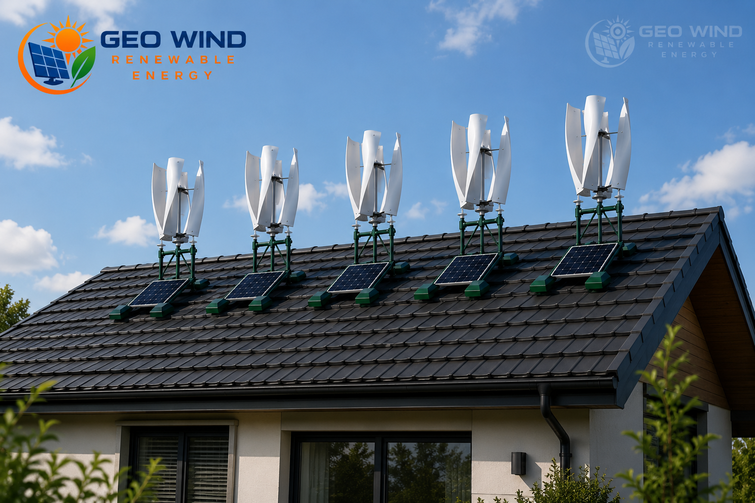 5 Eco-Roof Energy Hub: 3 Small Tulip Turbines (On-Grid)