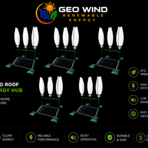 5 Eco-Roof Energy Hub: 3 Small Tulip Turbines (On-Grid)