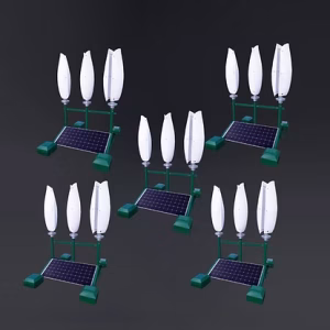 5 Eco-Roof Energy Hub: 3 Small Tulip Turbines (On-Grid)
